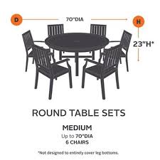 Round Patio Table And Chair Set Cover