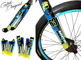 Customize your bike or mtb with stickers and decals made to measure: Custom Designed Bmx Fork Wraps Decal Kits Ringmaster Imagesringmaster Images