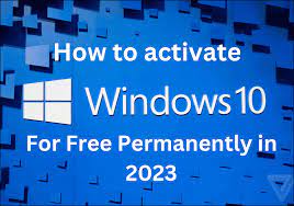 how to activate windows 10 for free