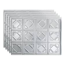These versatile tiles are made of vinyl and come in numerous finishes to match any decor in your home. Fasade Traditional 4 18 X 24 Vinyl Backsplash Tile 5 Pk At Menards