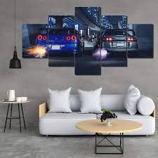 Find the finishing touches and styling ideas that take your basic space into dream home territory. Gtr R34 Vs Supra Car 5 Pieces Canvas Wall Art Poster Print Home Decor Home Decor Home Decor Posters Prints