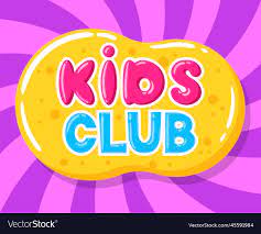 Cartoon kids club poster baby entertainment party Vector Image