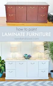 how to paint laminate furniture sand