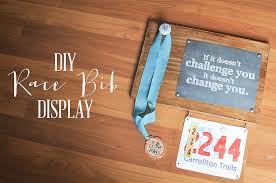 diy race bib display our handcrafted life