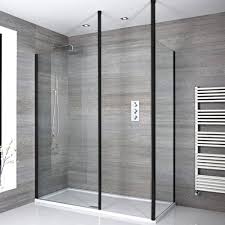 Standard shower dimensions the smallest showers available are 32 x 32 inches 81 x 81 cm. Milano Nero Modern Corner Walk In Shower Enclosure With Tray Choice Of Sizes