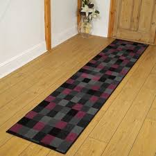chequer pink hallway carpet runner