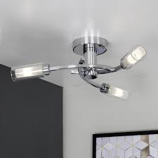Claudia 3 Way Ceiling Light In Chrome