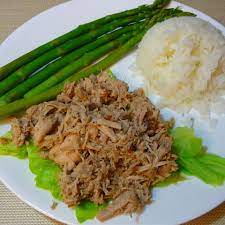 homestyle kalua pork with cabbage in a