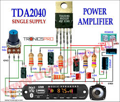 30w tda2040 power lifier circuit