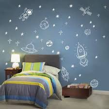 Outer Space Wall Decals Black White Or