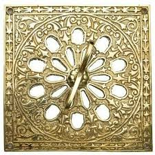 Remove the cover and indicate how the opening plate is secured with screws on wall studs or simply with a flange spread over floors. Solid Brass Air Vent Adjustable Grille Cover Antique Ventilation Grating 55 00 Picclick Uk