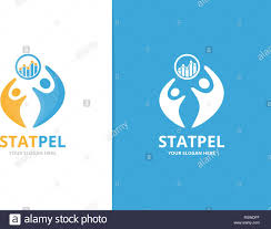 Vector Graph And People Logo Combination Diagram And Family