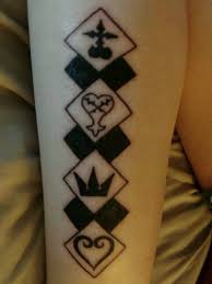 It starts at the top of the arm or the wrist and ending halfway around the elbow. Kh Tattoo Kingdom Hearts Tattoo Heart Tattoo Kingdom Hearts Tattoo Ideas