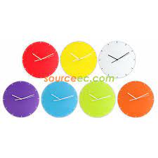 Colourful Glass Wall Clock Corporate
