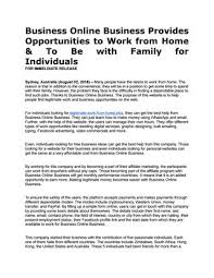 Work From Home Online Business Australia Latest Articles