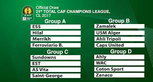 caf chions league fixtures and dates