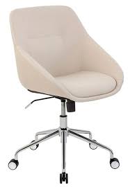 Having a chair that's comfortable and supportive, is essential to your work performance. Elle D Cor Taissy Mid Back Chair Ivory Office Depot Elle Decor Cool Desk Chairs Stylish Office Furniture