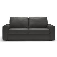 Divine Leather Sofa Sleeper Dark Gray