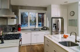with stainless steel appliances
