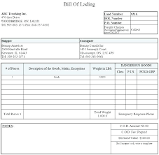 Short Form Bill Of Lading Awesome Blank Template Straight