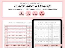 week workout planner fitness planner