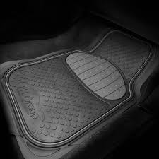 fh group heavy duty climaproof trimmable touchdown non slip rubber floor mats front 27 5 x 18 5 rear 52 x 16 inches full set gray