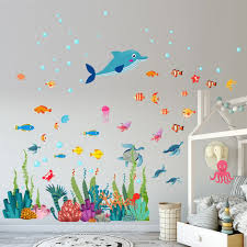 A Set Of Sea Animals Wall Stickers