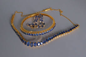 set burma sapphire jewelry necklace