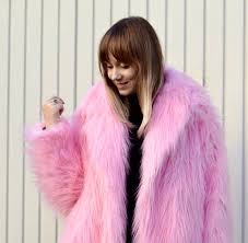Buy Baby Pink Shaggy Fur Coat Fluffy