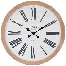 Old Town Wood Wall Clock