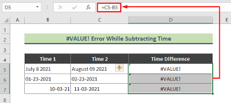 when subtracting time in excel