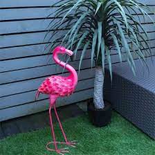 Metal Flamingo Garden Ornament 61cm