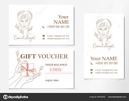 beautician business card template gift