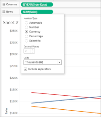 format numbers and null values tableau