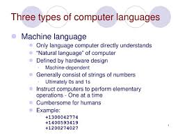  there are 32 keywords in c language as given. Ppt Three Types Of Computer Languages Powerpoint Presentation Free Download Id 390823
