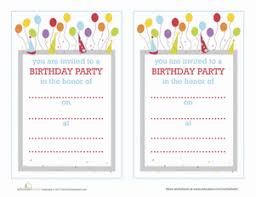 Make Your Own Birthday Invitations Education Com