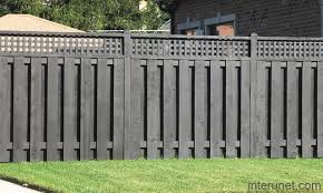 Wood Fence Painted Black Picture