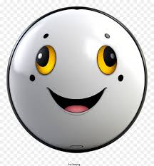 smiling face on white spherical object