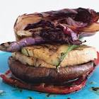 grilled veggie   tofu stack with balsamic   mint