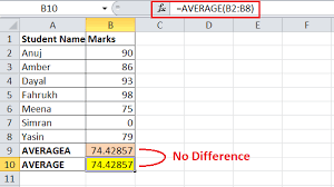 ms excel how to calculate average