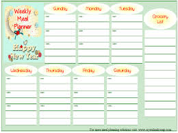 Weekly Meal Plan Ideas For Busy Families 30daymom Crystalandcomp Com