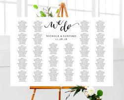We Do Wedding Seating Chart Template In Four Sizes Wedding Sign Seating Chart Poster Diy Printable Reception Sign