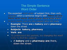 ppt the simple sentence recognizing a