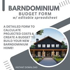 Barndominium Budget W Projected Costs