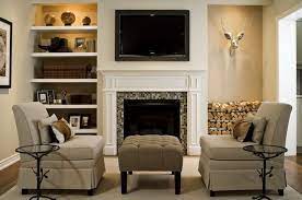 Fireplace Shelves Cottage Living Rooms