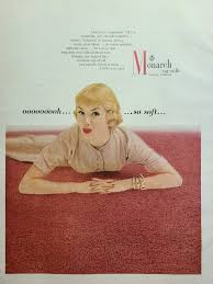 vine print ad 1956 monarch rug mills