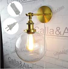 Round Ball Clear Glass Shade Wall