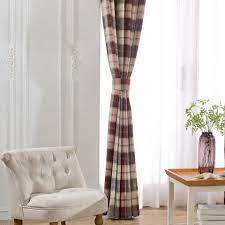 cozy plaid check burgundy red chenille