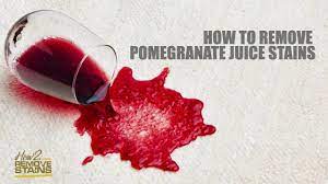 how to remove pomegranate juice stains
