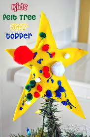 Homemade christmas tree star ornaments. Christmas Craft With Kids Felt Star Tree Topper My Merry Messy Life